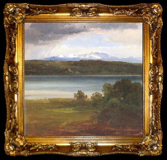 framed  Morgenstern, Christian View Across Lake Starnberg to the Benediktenwand, ta009-2